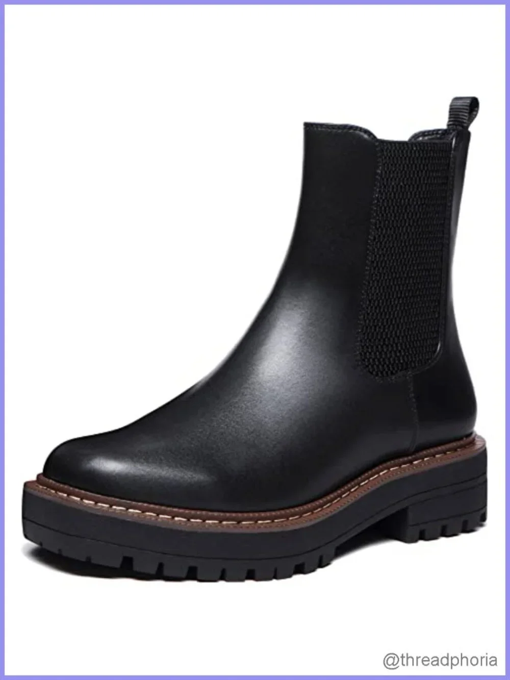 Women's Low Heel Chelsea Platform Ankle Boots PU Faux Sheepskin